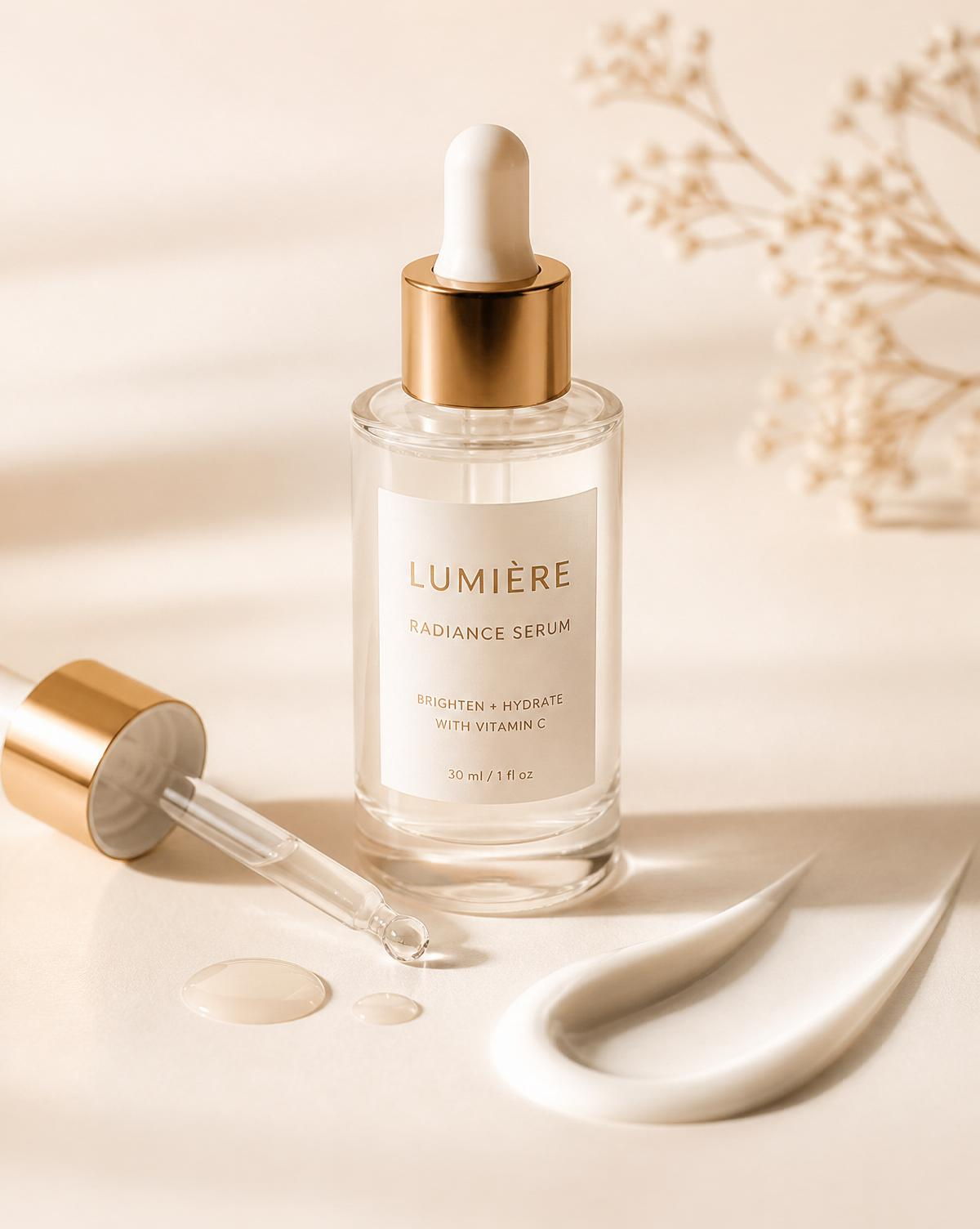 Photographie publicitaire beauty & skincare réalisée en studio par Studio Emergence